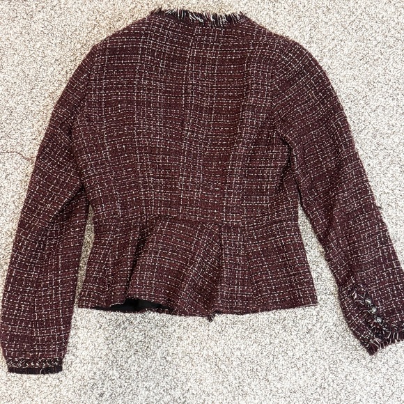 WHBM Chic Fringe Tweed sparkle Blazer - Picture 5 of 9